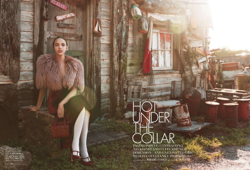 Elle US August 2013-Hot Under The Collar