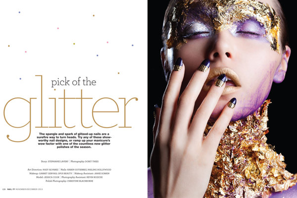 "Pick Of The Glitter" by Dorit Thies for Nail It! Magazine November 2013 Issue