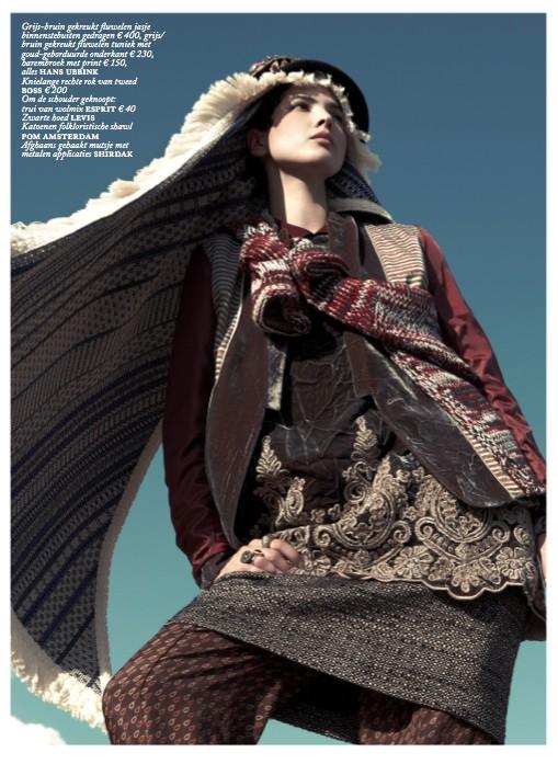 Hanaa Ben Abdesslem for Vogue Netherlands January 2014-Portrait Of The East