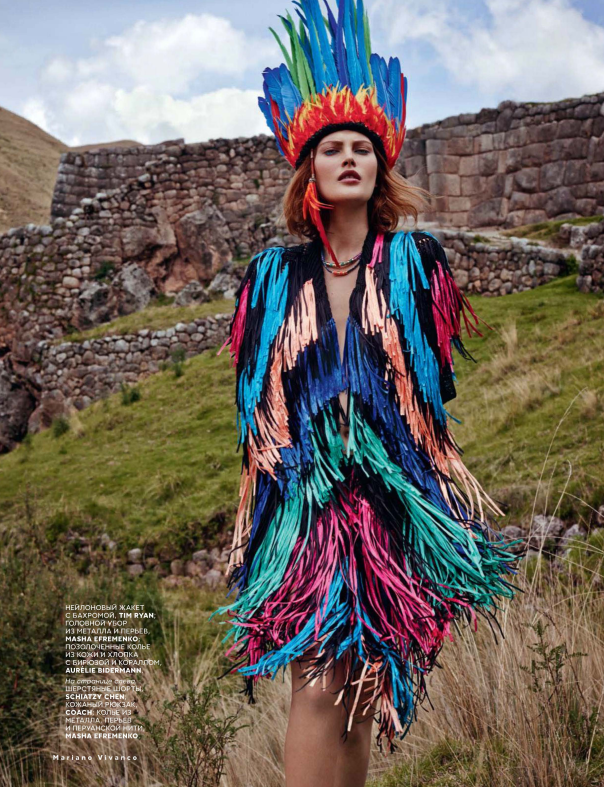 Catherine McNeil for Vogue Russia March 2014 - The Heart Of The Mountains
